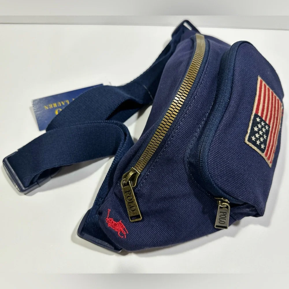 Polo by Ralph Lauren Blue Belt Bag with Flag Details - Picture 15 of 16